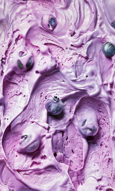 Photo closeup of purple ice cream texture abstract background and texture for design 3d rendering