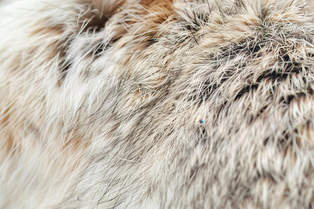 Closeup of a rabbits fur showing the soft texture and subtle color variations perfect for detailed animal studies