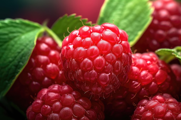 CloseUp of Raspberries