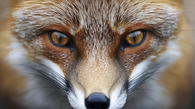 Closeup of a Red Foxs Face