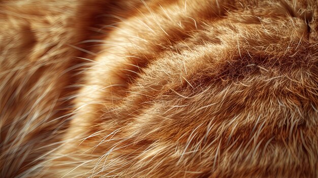 Photo closeup of red and white animal fur texture