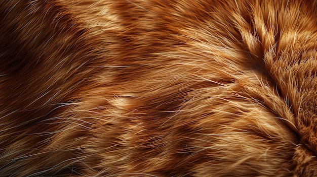 Closeup of a Red and White Cat39s Fur