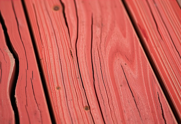 Photo closeup of red wood planks