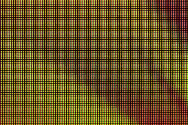 Closeup RGB LED diode from LED TV or LED monitor computer screen display panel.