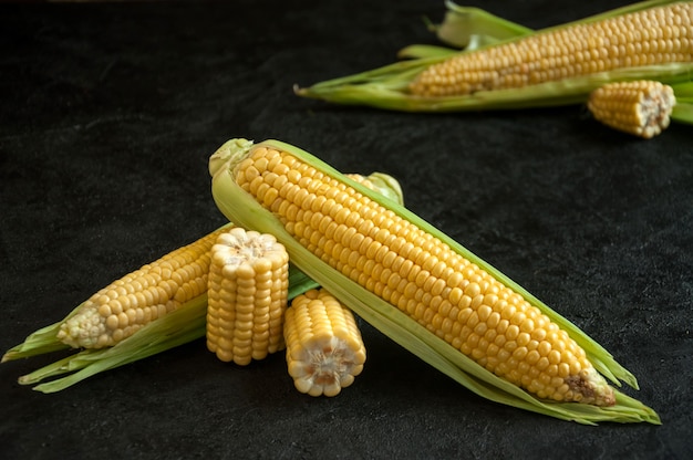 Closeup Ripe Fresh Corn.