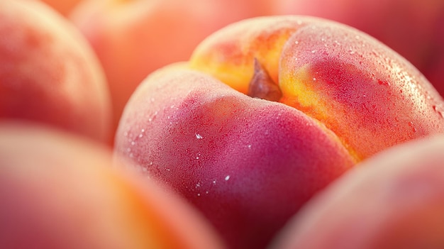 Photo closeup of ripe peach