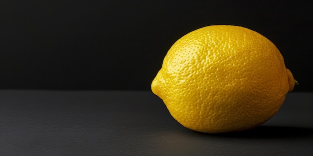 Closeup of a ripe yellow lemon