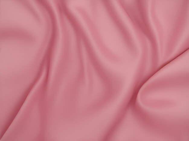 Closeup of rippled pink satin fabric square image AI generated