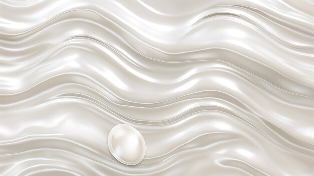 Closeup of rippled white silk fabric texture background 3d render illustration