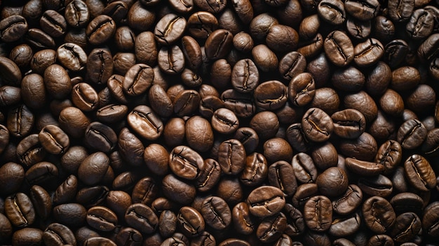 A Closeup of Roasted Coffee Beans