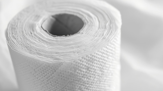 CloseUp of a Roll of Toilet Paper