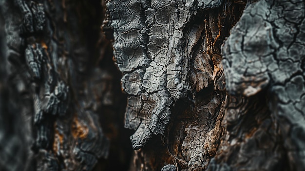 Photo closeup of the rough texture of a tree bark