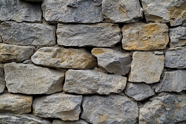 Closeup of a Rustic Stone Wall with Irregularly Shaped Stones