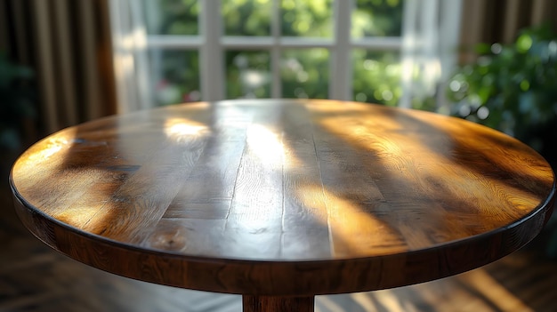 CloseUp of Rustic Wooden Table