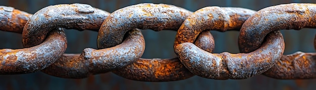 Closeup of a Rusty Chain Photo