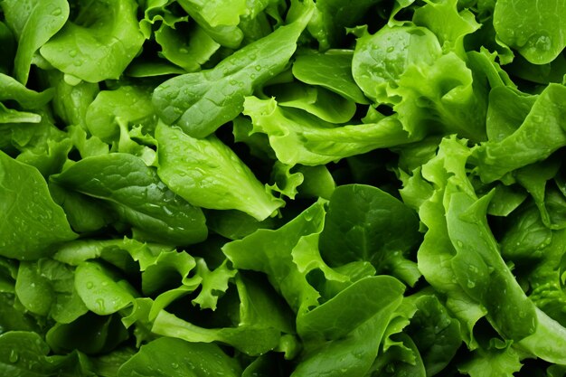 CloseUp Salad Greens Background