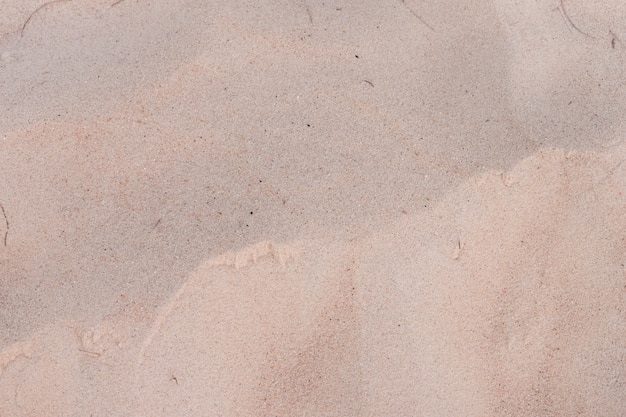 Closeup of sand pattern of a beach in the summer