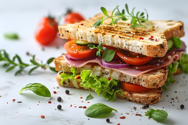 CloseUp of a Sandwich on a Plate