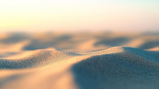 Photo closeup of sandy dunes at sunset