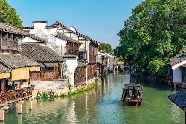 Closeup of the scenery of Wuzhen China