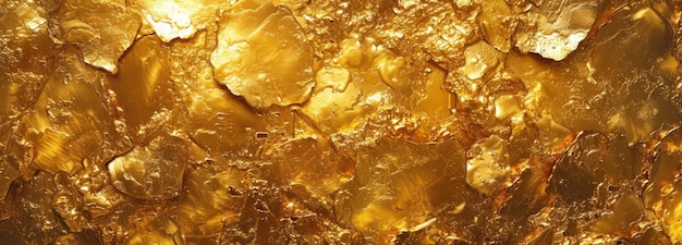 CloseUp of a Shimmering Gold Surface