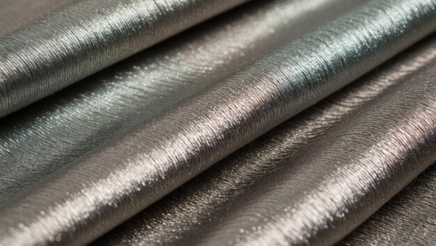 Closeup of shiny metallic fabric ideal for fashion and textile design