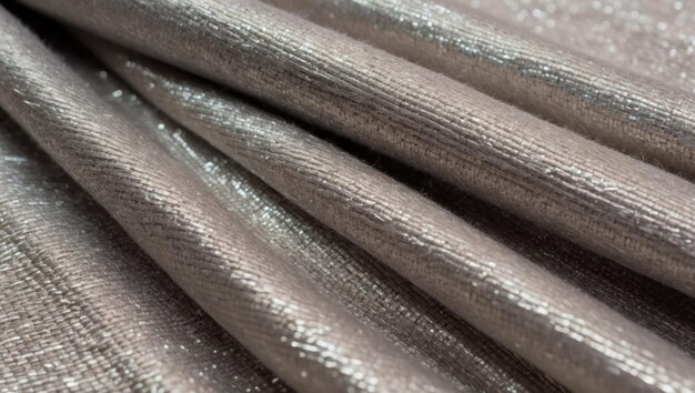 Closeup of shiny metallic fabric ideal for fashion and textile design