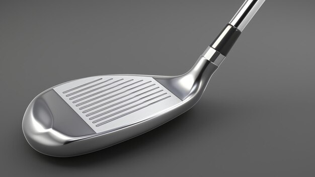 Photo a closeup of a shiny new golf club