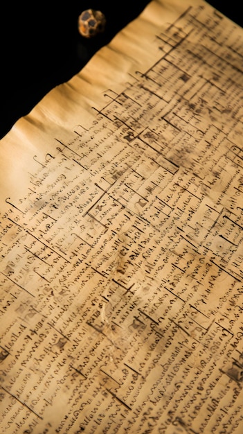 Closeup Shot of Ancient CW Script A Testament to Culture and Tradition