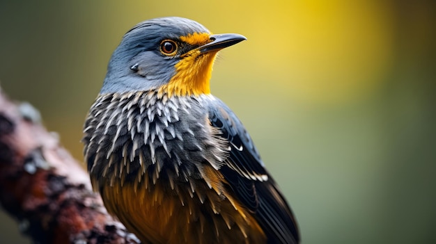 closeup shot of a bird on a branch