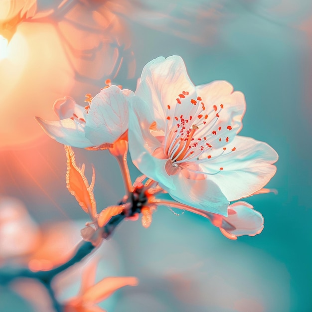 Closeup shot of cherry blossom in spring time