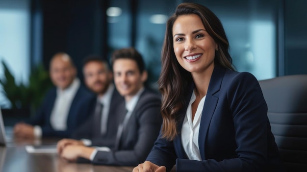 A closeup shot of a corporate executive in a boardroom meeting