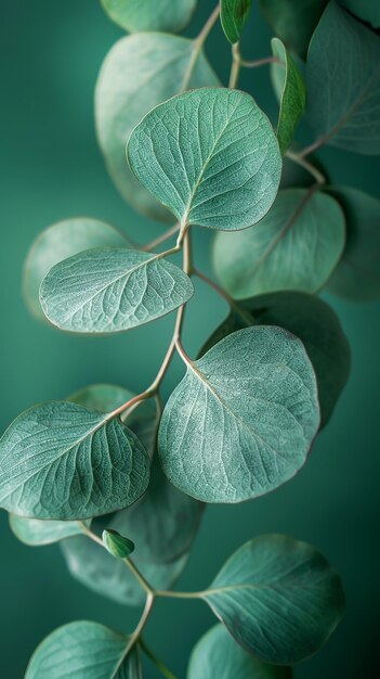 A CloseUp Shot of Eucalyptus Light Leaf Green