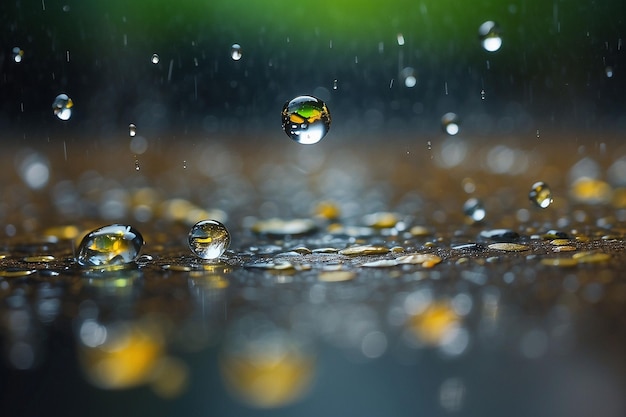 closeup shot of leaves covered with dewdrops