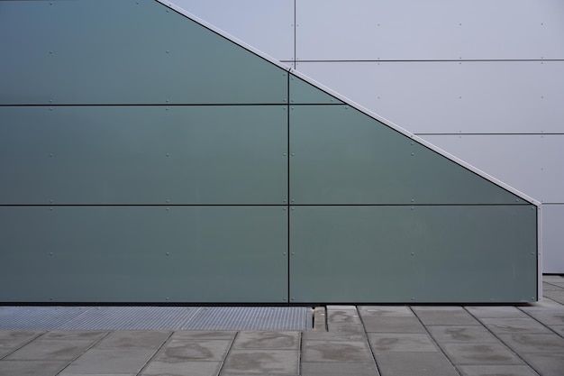 Closeup shot of metal stair wall