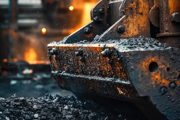 Photo closeup shot of a metallurgical combine