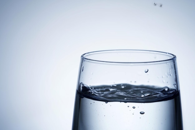 Closeup shot of pouring water into a glass