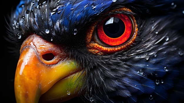 Closeup shot of a rainbow Lorikeet