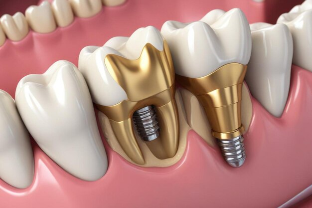 Photo closeup shot of teeth whitening procedure