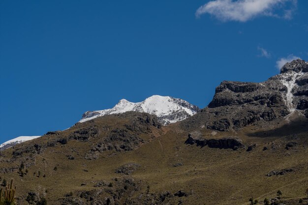 Closeup shot of volcano IZTACCIHUATL in Mexico