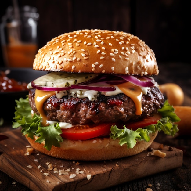 CloseUp Shot on a Wooden Table for Irresistible Food Cravings