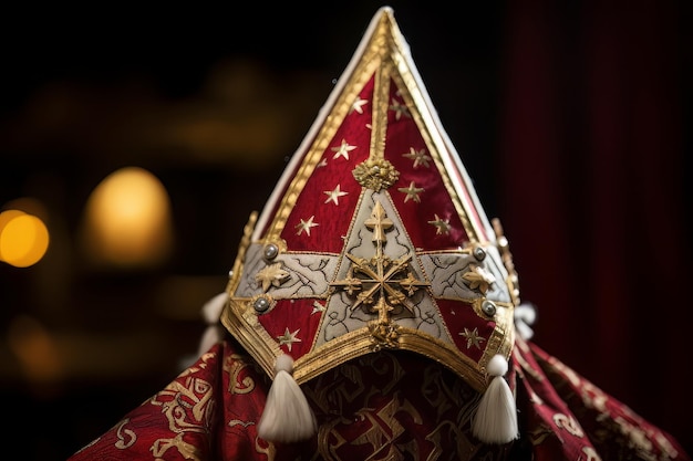 A closeup of sinterklaass staff or bishops sinterklaas