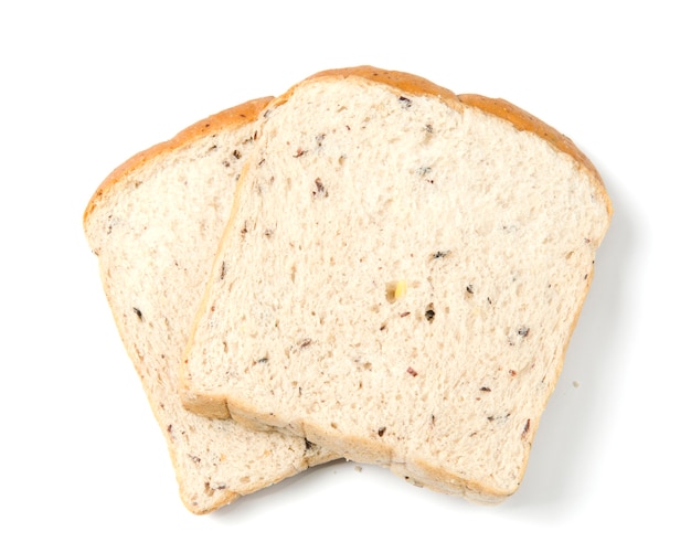 Closeup of sliced bread