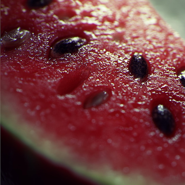 Photo a closeup of a sliced watermelon and its seeds