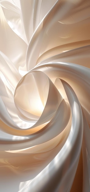 Closeup of slightly yellowed white paper creating an elegant abstract swirl