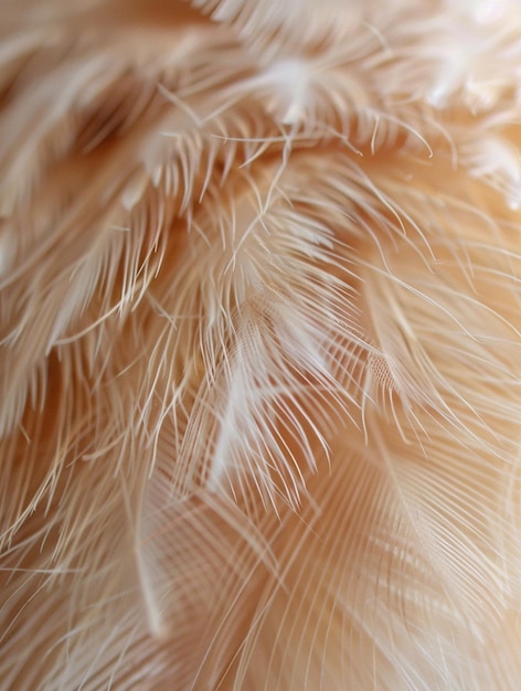 CloseUp of Soft Beige Feathers Nature Texture Background