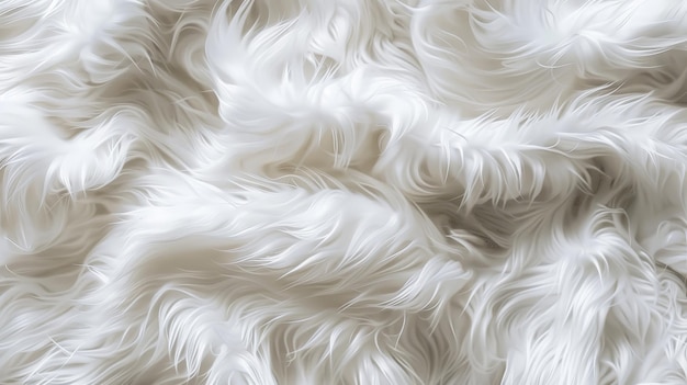 Photo a closeup of soft white fur symbolizing comfort luxury warmth purity and tranquility