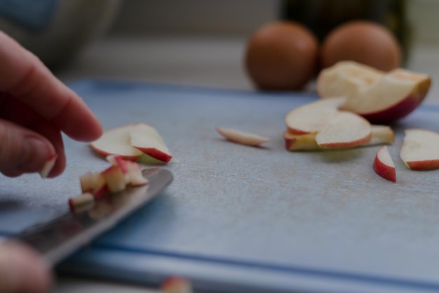 closeup of some apple salads