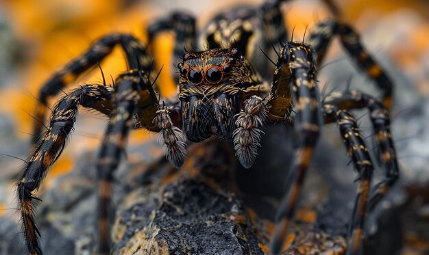 Photo closeup of spider face