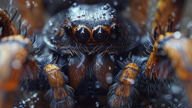 Photo closeup of a spider